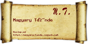 Magyary Tünde névjegykártya
