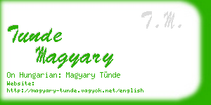 tunde magyary business card